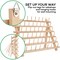 JumblCrafts Wooden Thread Rack Holder. 60-Spool Thread Organizer Rack W/ Hooks & Flip-Out Legs, 16.1”x1.9”x13.2”